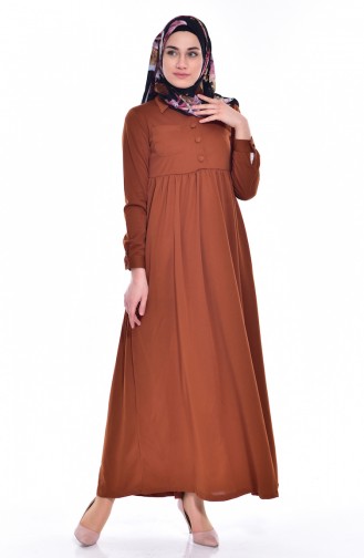 Tan Hijab Dress 1805-05