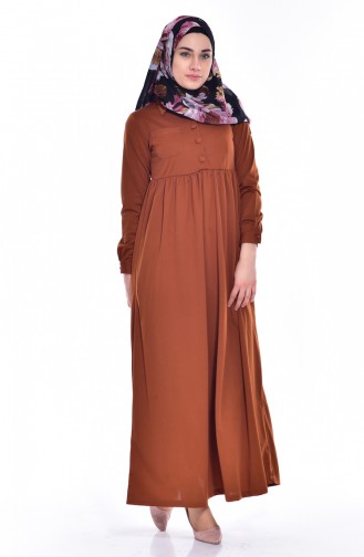 Tan Hijab Dress 1805-05