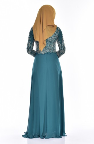 فستان شيفون يتميز بتفاصيل من الدانتيل  7203-01