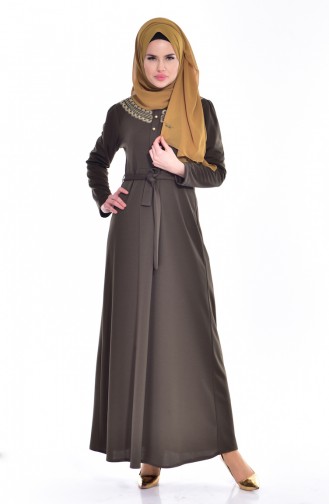 Green Hijab Dress 9001-05