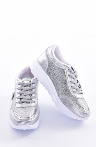 Silver Gray Sport Shoes 0755-03