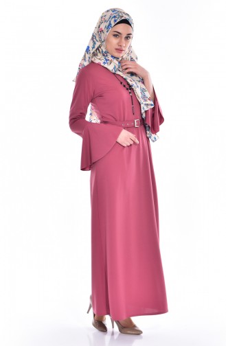 Dusty Rose Hijab Dress 5089-01