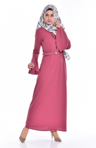 Dusty Rose Hijab Dress 5089-01