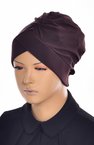 Bonnet de Bain Croisé 0018-10 Brun 0018-10