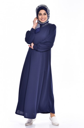 Hijab Kleid 3303-09 Dunkelblau 3303-09