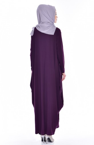 Pocketed Abaya 1646-03 Purple 1646-03