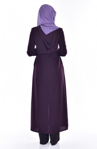 Abaya mit Kapuzen 2516-03 Lila 2516-03