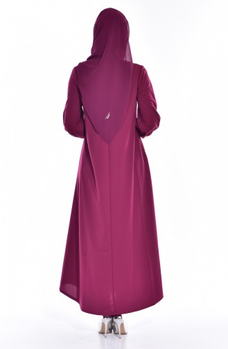 Plum Hijab Dress 3303-08