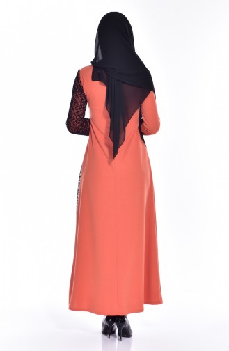 Orange İslamitische Jurk 3307-03