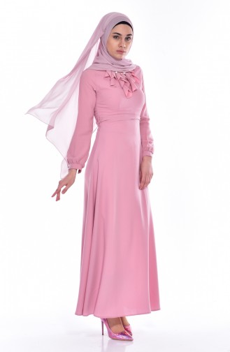 Powder Hijab Dress 8138-03