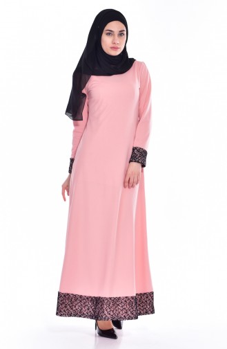 Powder Hijab Dress 3306-04
