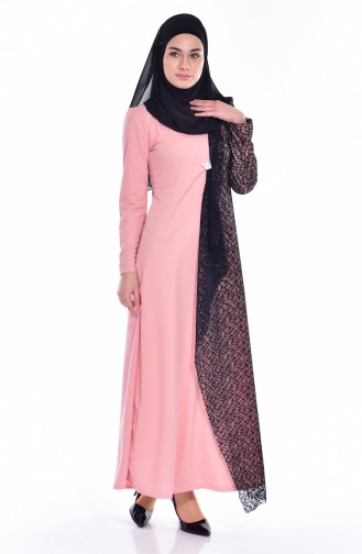 Powder Hijab Dress 3307-05