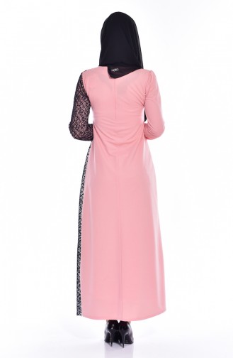 Powder Hijab Dress 3307-05