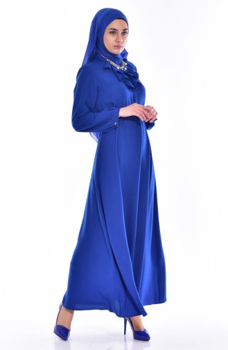 Saxe Hijab Dress 8138-02