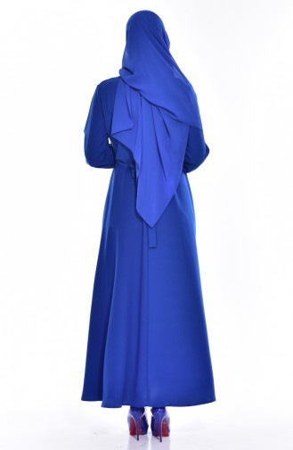 Saxe Hijab Dress 8138-02