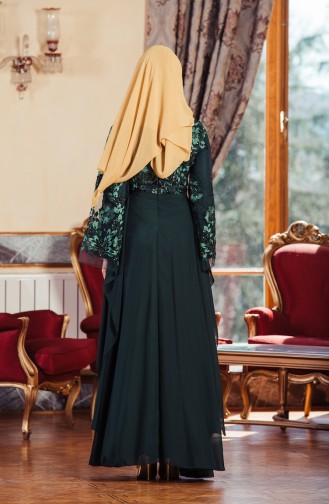 Grün Hijab-Abendkleider 52683-03