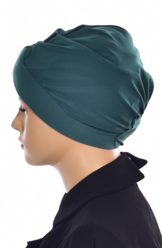 Bonnet de Bain Croisé 0018-11 Vert emeraude 0018-11