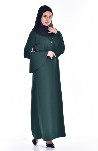 Emerald Green Hijab Dress 5089-02