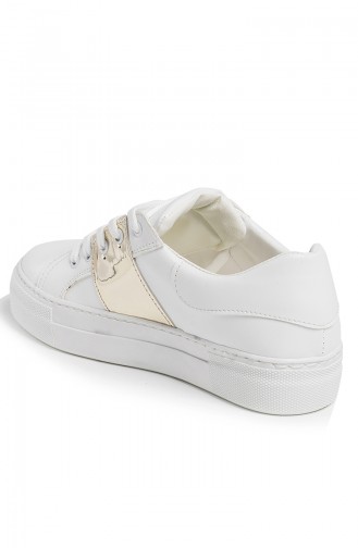 Casual Sneakers 7101-01 Beyaz Altın