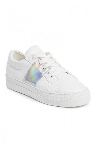 Casual Sneakers 7100-01 Beyaz Gümüş