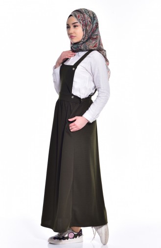 Khaki Hijab Dress 5117-05