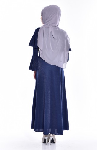 Indigo Hijab Dress 4121-07