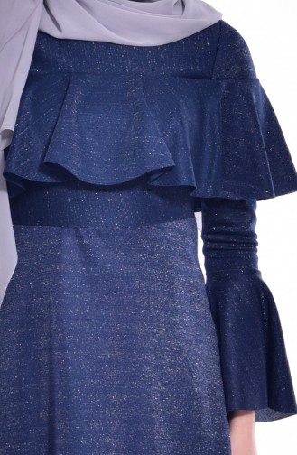 Indigo Hijab Dress 4121-07