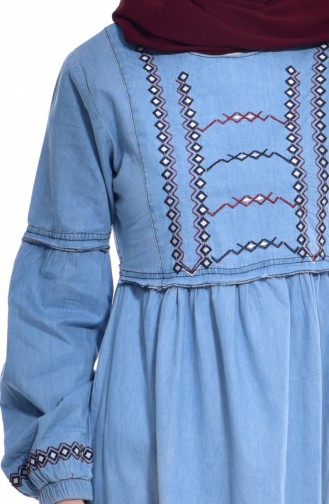 Denim Blue Hijab Dress 3619-01