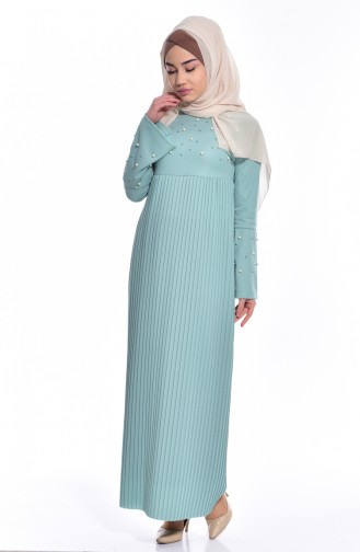 Mint green İslamitische Jurk 3657-12