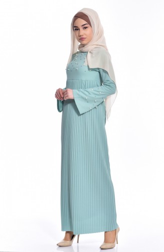 Mint green İslamitische Jurk 3657-12