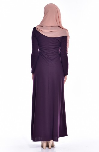 Purple Hijab Dress 8028-06