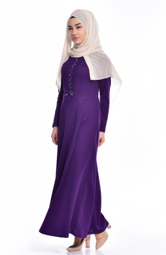 Purple Hijab Dress 0037-03