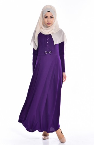 Purple İslamitische Jurk 0037-03