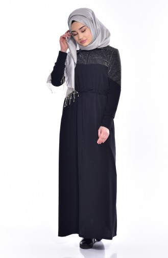 Black Hijab Dress 0005A-01