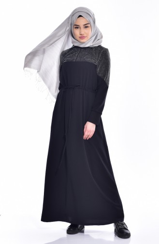 Black Hijab Dress 0005A-01
