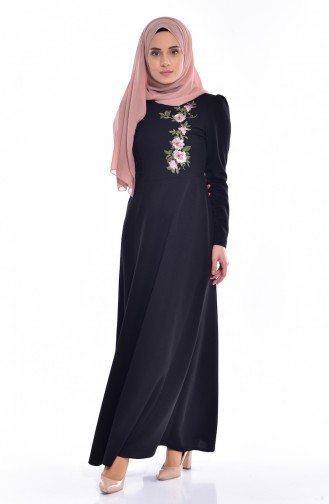 Robe Hijab Noir 8028-02
