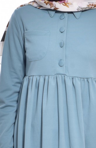 Kleid mit Knöpfen 1805-03 Wassergrün 1805-03