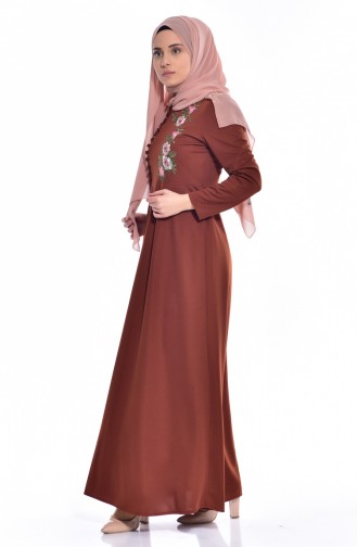 Robe Hijab Tabac 8028-03