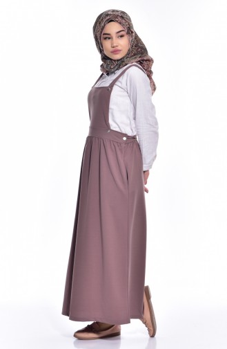 Hijab Kleid mit Druckknöpfen 5117-04 Nerz 5117-04
