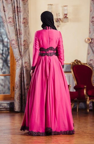 Robe de Soirée avec Pierre 701224-02 Fushia 701224-02