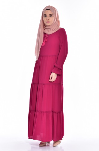 Plum Hijab Dress 1848-03