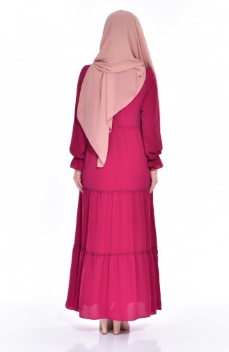 Plum Hijab Dress 1848-03