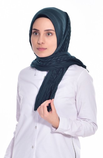 Pratik Pliseli Şal 1009-09 Zümrüt Yeşili