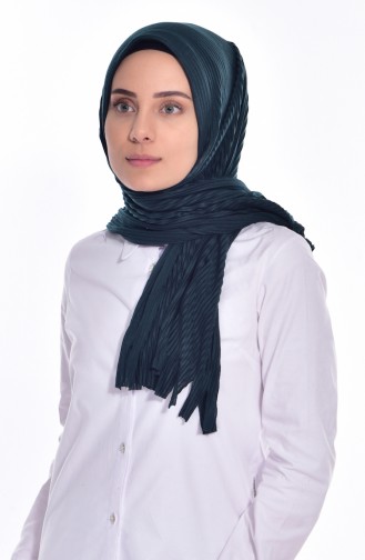 Pratik Pliseli Şal 1009-09 Zümrüt Yeşili