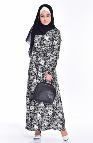 Ecru Hijab Dress 0225-02
