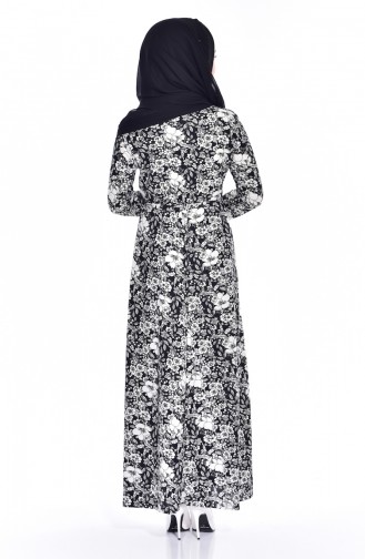 Ecru Hijab Dress 0225-02