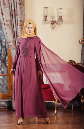Dusty Rose Hijab Dress 52617-02