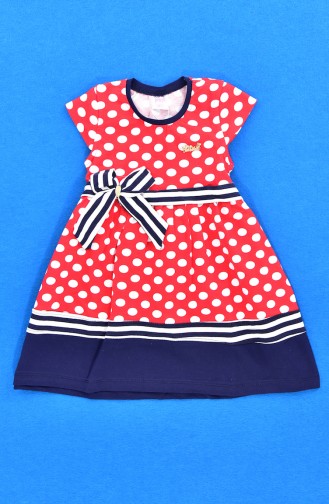 Für Mädchen Kids Kleid  9507-01 Rot 9507-01