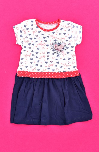 Für Mädchen Kids Kleid 9476-02 Dunkelblau 9476-02