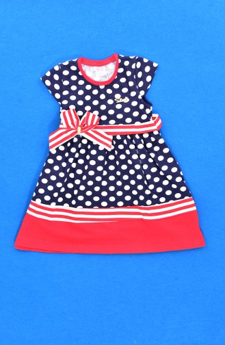 Kız Çocuk Elbise 9507-02 Lacivert